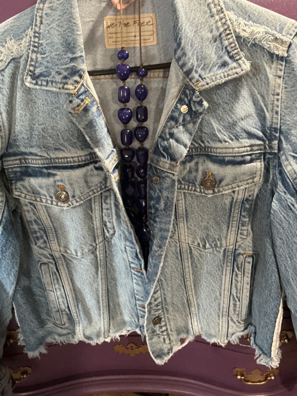 We The Free Indira Distressed Jean jacket - Picture 2 of 5
